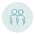 circle icon of 2 figures